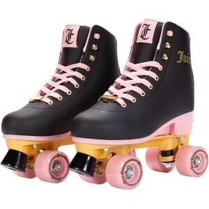 JUICY COUTURE High Top Indoor Outdoor Rink Black Quad Roller Skates